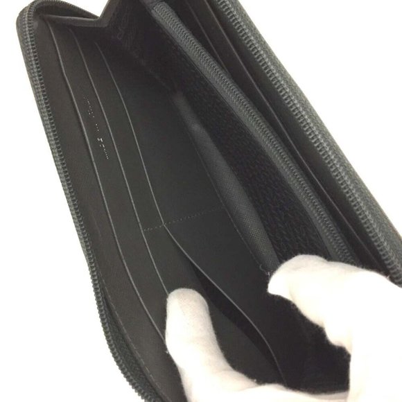 00751098# Prada Wallet Long Logo Plate Nylon Zip Around - Picture 6 of 9